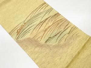 金糸すくい織抽象波模様織出し袋帯